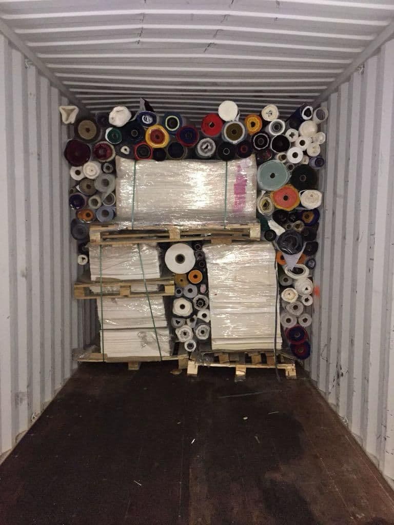 Mixed paper and material stock rolls ready for trade